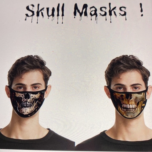 2 New fabric skeleton face masks - Picture 2 of 5